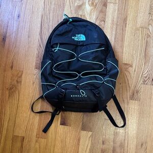 The North Face Black and Teal Borealis Backpack